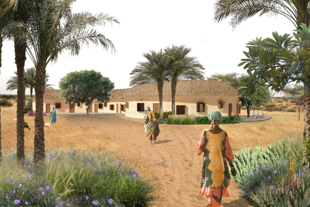 Ecolodge, Senegal, Afrika Mandela Ranch, africa, bioarchitettura, tifa, tetti
